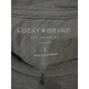 Lucky Brand Graphic TShirt Women's Gray “Don't Wait” Global Earth Short Sleeve L thumbnail 4