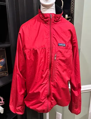 Patagonia Red Zephur Windbreaker Jacket Size Medium thumbnail 1