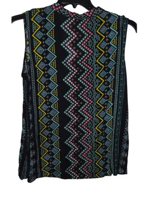 Tramp Sleeveless Blouse Size Large Black thumbnail 4