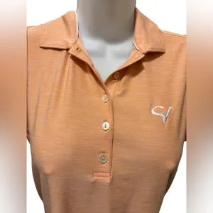 Peter Millar Peach Collared Golf Polo Top Size XS 5 Button Logo Active Shirt UPF thumbnail 5