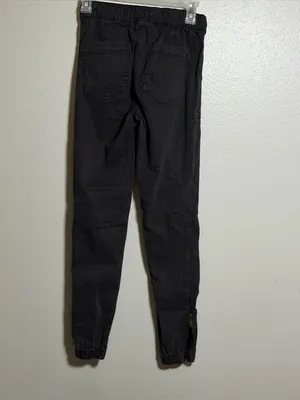 American Eagle Women Super Stretch Black Drawstring Jogger Cargo‎ Pants size 2 thumbnail 6