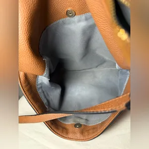 Clarks Pebbled Brown Faux Leather Large Crossbody Shoulder Purse thumbnail 5