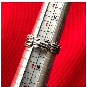 Silver tone clear stone ring thumbnail 5