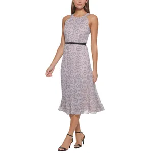 NWT Tommy Hilfiger Medallion Fit and Flare MIDI Dress Ballerina Pink / Multi 10 thumbnail 4