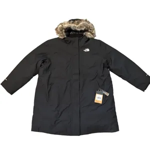 The North Face $350 Arctic Parka Coat Down 3X Fur Hood Winter Snow Cold Black thumbnail 3