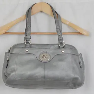 Coach F16529 Penelope Turnlock Silver Leather Satchel thumbnail 1