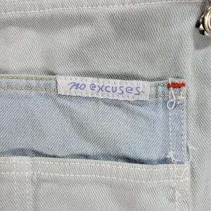 No Excuses Womens Overalls Cut Off Shorts S Blue Light‎ Wash Denim thumbnail 4