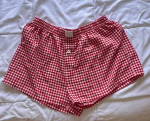 Gingham Shorts ZARA Red thumbnail 1