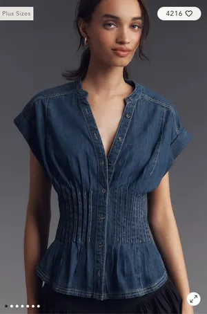 Pilcro Anthropologie denim top NWT thumbnail 1
