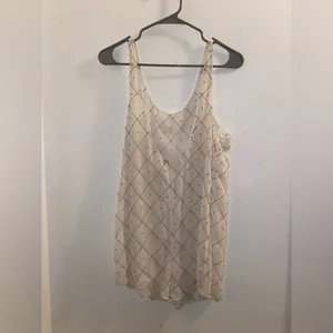 Free People Sequin Boho New Years Sexy Romper Size XS/S Ivory thumbnail 4