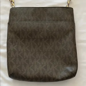 Michael Kors Dark Brown Shoulder Bag with Gold Details thumbnail 2