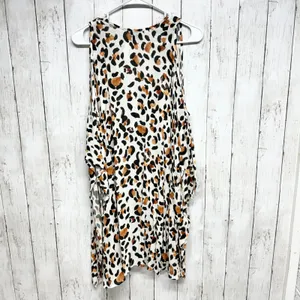 Show Me Your Mumu Dress‎ Womens Small Circus Mini Leopard Print Cold Shoulder thumbnail 4