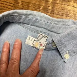 Cambridge Dry Goods 100% Cotton Chambray shirt Light Denim Size 10 thumbnail 4