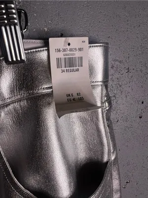 Abercrombie & Fitch Curve Love Vegan Leather 90s Relaxed Pant Size 18R. NWT thumbnail 8