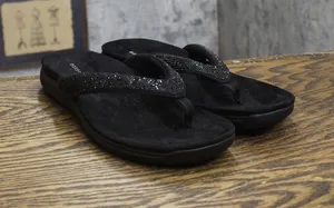 Easy Spirit Wendi Embellished Thong Sandals SEWENDI5-H Black 9M thumbnail 1