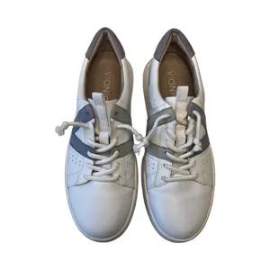 Vionic Simasa White Leather Nubuck Purple‎ Grey Fashion Sneakers Womens 7 thumbnail 5