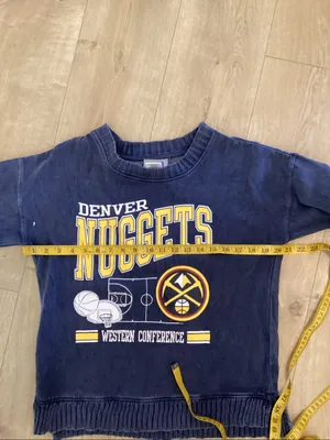 Denver Nuggets vintage-style graphic crewneck sweatshirt, Navy, Size 10/12, NWT thumbnail 10