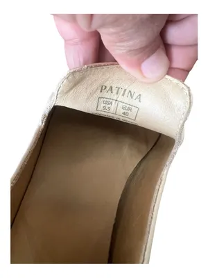 Patina Portland Leather Loafers Womens 9.5 Cream Minimalist Slip On Flats thumbnail 8