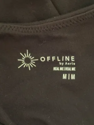 Aerie Offline Real Me Low Key Tank Top in Black thumbnail 4