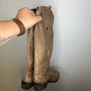 Sam Edelman Penny Leather Riding Boots Brown Back Zip Tall Equestrian 6.5M 37 thumbnail 3
