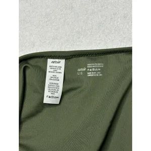 Aerie Women’s High Waisted Cheeky Bikini Bottom Olive Green Size L NWT thumbnail 3