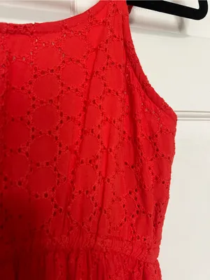 Jessica Simpson Coral Midi Dress with Twisted Shoulder Straps thumbnail 2