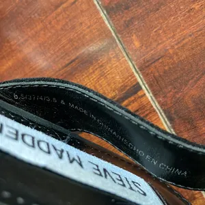 Steve Madden Salute suede pearl black flats thumbnail 6