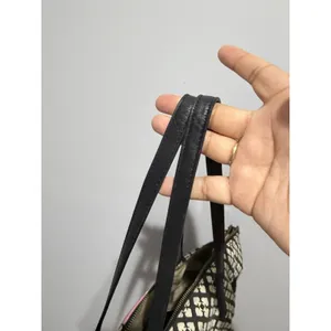 Kate Spade Small Harmony Black & Cream with Pink Accent Stripe 20x12" 9" Handl M thumbnail 4