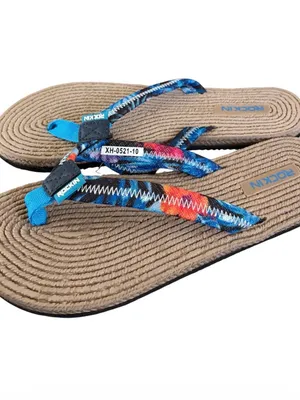 ROCKIN Flip Flop Sandals Women's Multicolored Size 10 NWT thumbnail 3