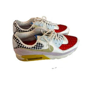 Nike Air Max 90 Women 10‎ Multi Patchwork Houndstooth DJ4607-100 thumbnail 4