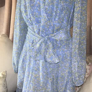 Size XL Long Sleeve Floral Ruffled Dress thumbnail 4