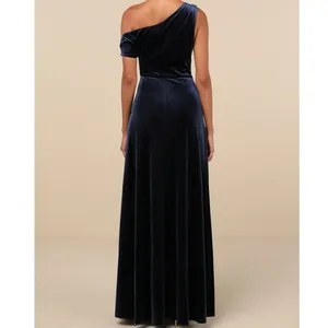 NEW Lulus Coveted Confidence Off-The-Shoulder Velvet Asymmetrical Maxi Dress thumbnail 4