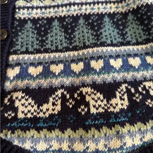 Women’s Vintage Baxter & Wells Knit Holiday Vest Size Medium thumbnail 2