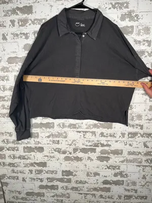 Aerie | women dark gray Henley shirt thumbnail 6