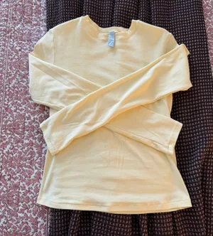 Abonlen Fitted Cotton Long Sleeve Yellow thumbnail 2