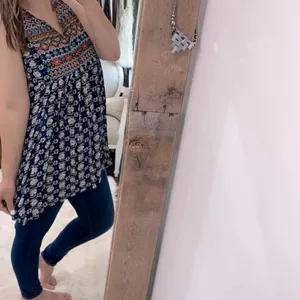 Umgee floral boho sleeveless tunic size large thumbnail 3