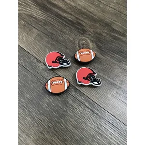 Cleveland Browns Football Team Charm For Crocs Shoe Charms - 4 Pieces thumbnail 1