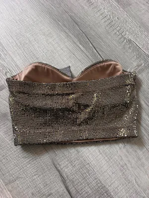 Gold sequin tube top Size XS thumbnail 2
