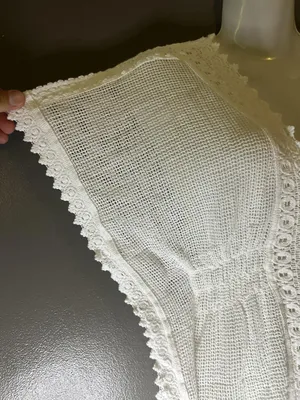 SeaSpice Cover Up Womens Medium White Crochet Mesh Lace Trim Beach Tunic Swim thumbnail 5