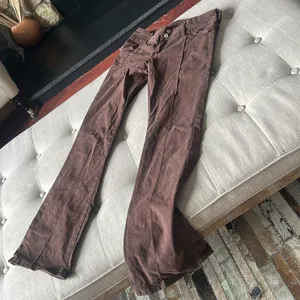 J Galt Brandy Melville Brown Flare Pants Size Small thumbnail 3