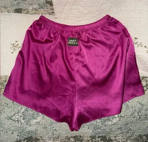 NWOT Daily Drills Pink/Purple Satin Shorts Size Small‎ thumbnail 1