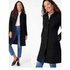 J.Crew Classic lady day coat in Italian double-cloth wool with Thinsulate black thumbnail 2