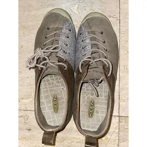Keen Womens Size 8.5 Lower East Side‎ Lace Women Oxford Sneaker Shoes Brown Gray thumbnail 2