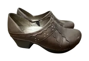 DANSKO Hailey Professional Staple Clog Mule Platform Nursing Shoe Studs 7.5-8/38 thumbnail 1