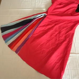 Clocolor dress with Multicolor Stripes‎ Red Size M thumbnail 2