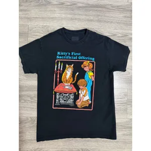 Steven Rhodes Kittys First Sacrificial Offering Black Graphic T-Shirt M Women thumbnail 10