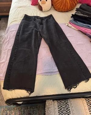 Princess Polly Black Wide Leg Jeans thumbnail 1