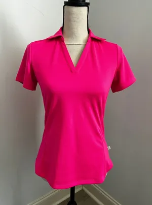 Lady Hagen Hot Pink Golf Polo Shirt XS Tennis Prep Country Club Pickleball Sport thumbnail 1