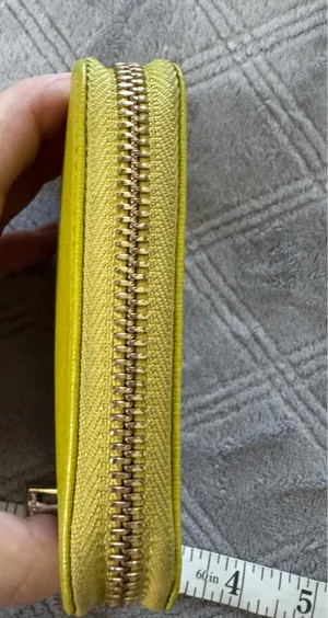 Furla fold Yellow round zip wallet thumbnail 3