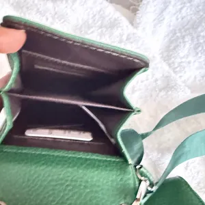 Green Synthetic Leather Crossbody Bag with Removable coin purse/or AirPods case thumbnail 10